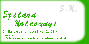 szilard molcsanyi business card