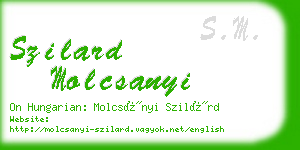 szilard molcsanyi business card